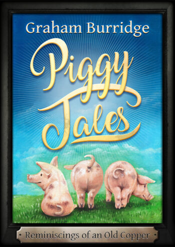 Thre little pigs showing their tales